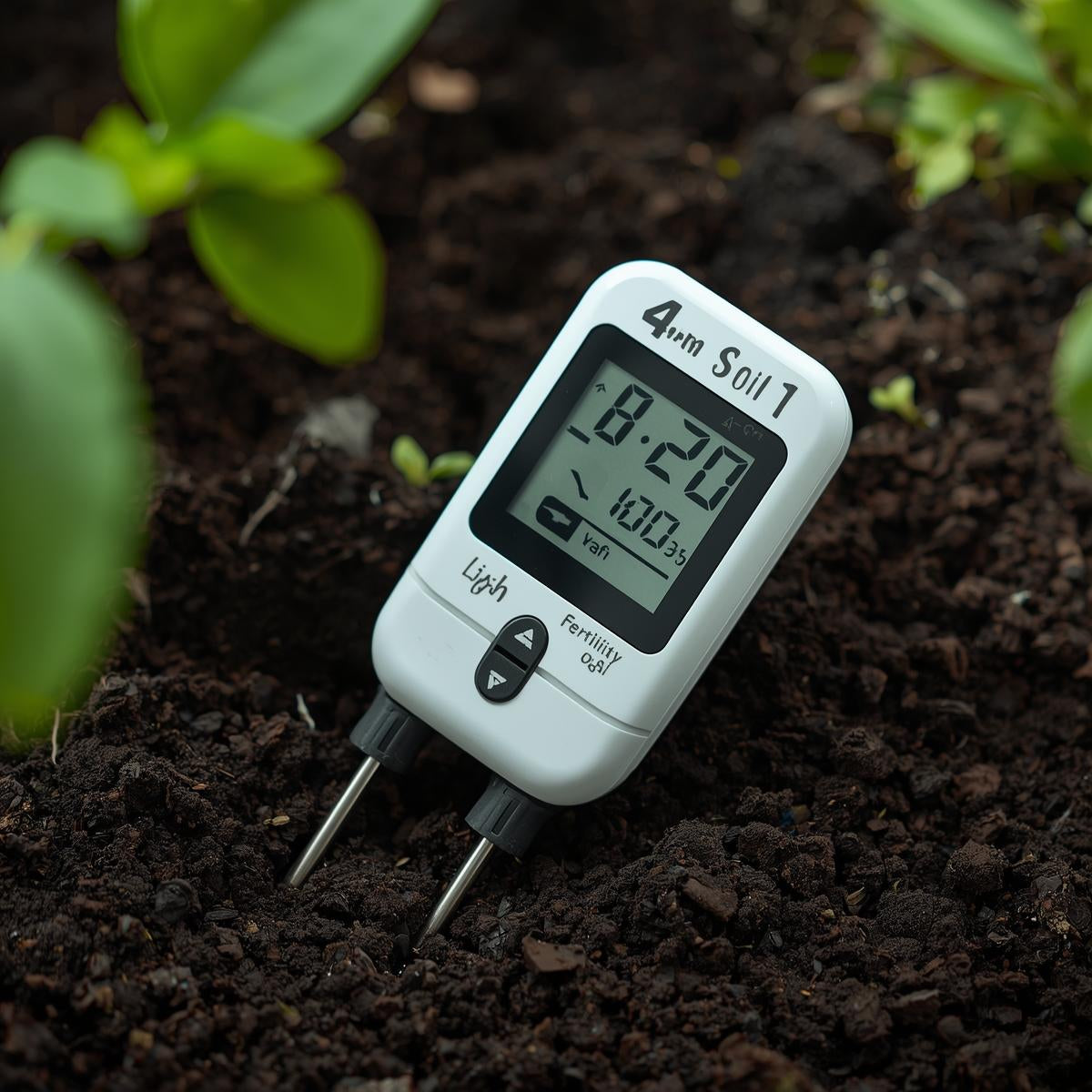 4-in-1 Soil & Nutrient Meter (Moisture, pH, Light, Fertility)