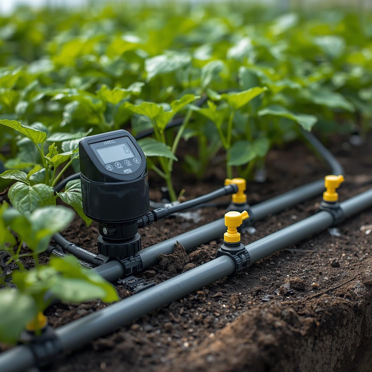 Automated Drip Irrigation Kit with Timer for Greenhouse Beds