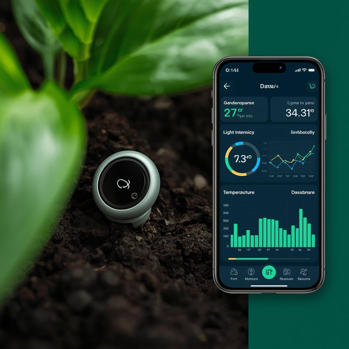 Bluetooth Plant Sensor & App Dashboard