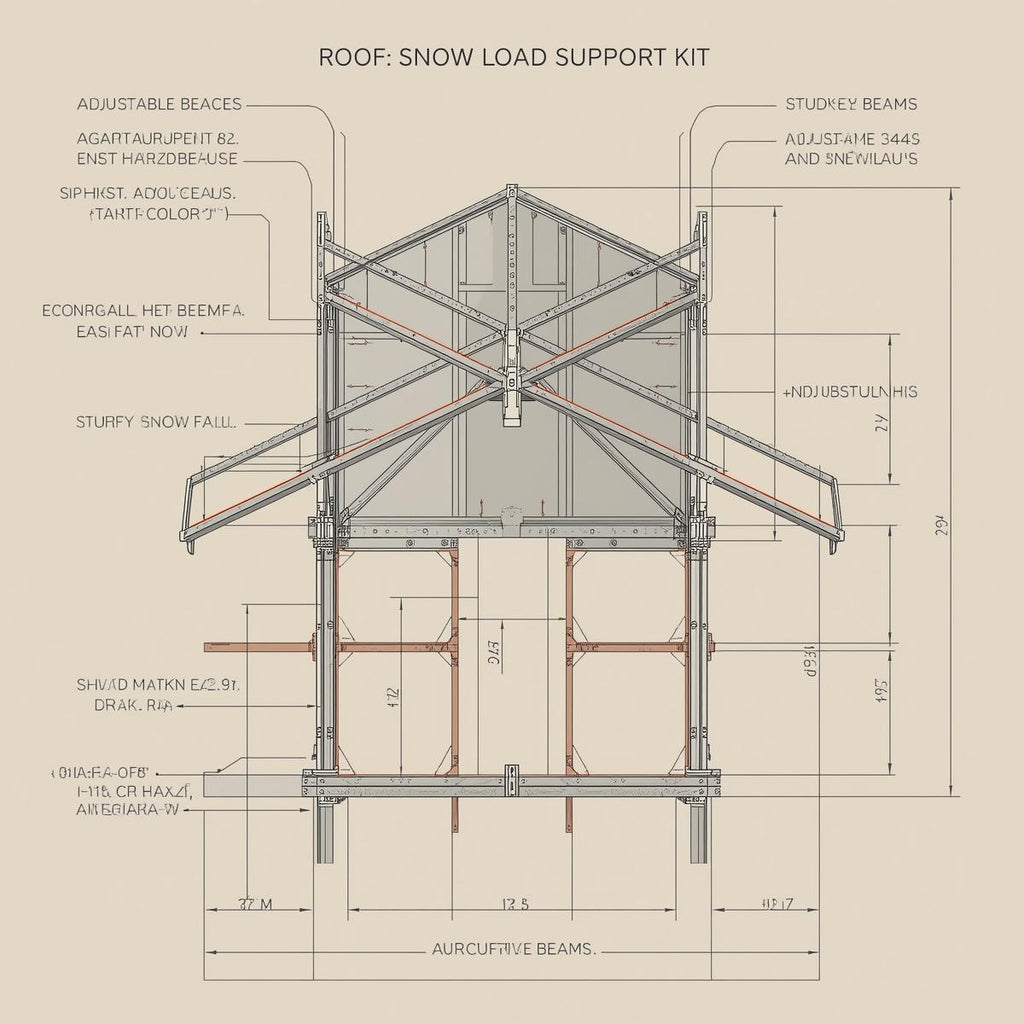 Greenhouse Roof Snow Load Support Kit