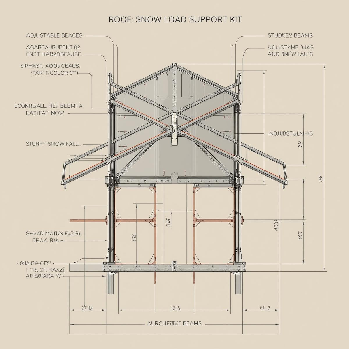 Greenhouse Roof Snow Load Support Kit
