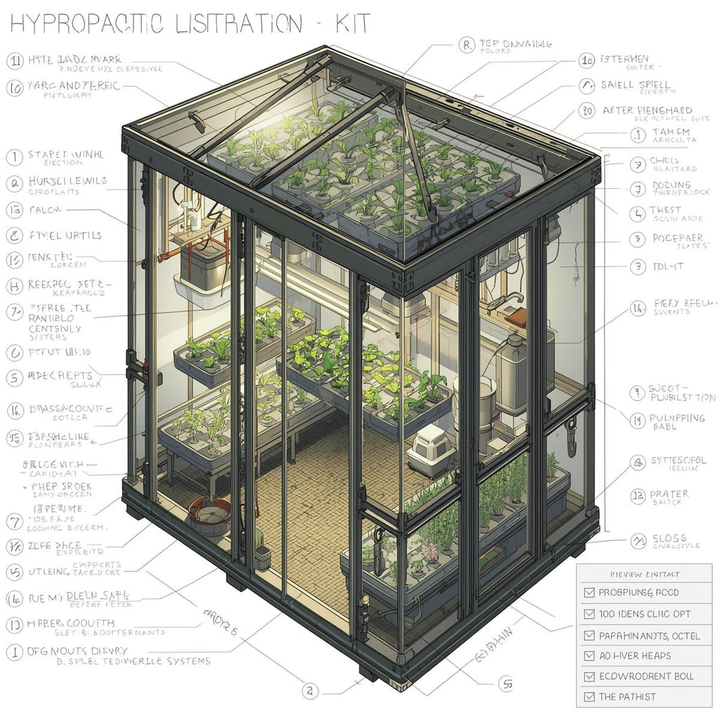 Hydroponic Greenhouse Grow Chamber Kit 40 Sites